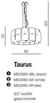 Люстра сучасна Azzardo Taurus MD2050-4BL (AZ0146)