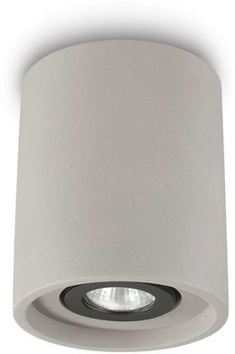 Точечный накладной светильник Ideal lux Oak PL1 Round Cemento (150437)