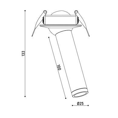 Світильник точковий врізний KLOODI KD-TUB100 5W 3К WH