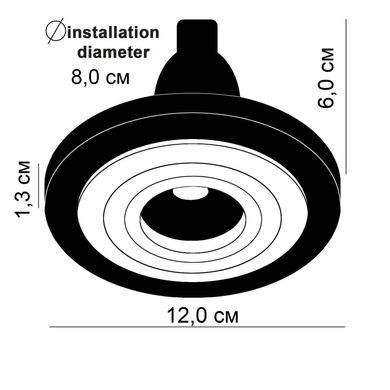 Точечный врезной светильник Imperium Light Saturn 30112.12.34