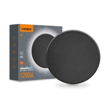 LED світильник настінний IP65 VIDEX (WL03) 12W 3000K-4000K-6500K Black арт. 28764