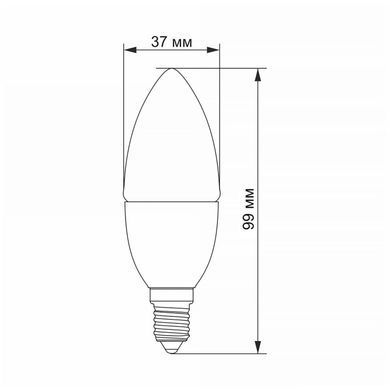 Светодиодная лампа Videx 23494 E Series VL-C37e-35144, B37 3.5W 4100K E14, 250&deg;