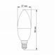 Светодиодная лампа Videx 23494 E Series VL-C37e-35144, B37 3.5W 4100K E14, 250&deg;