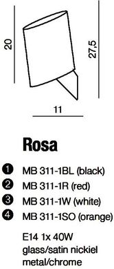 Бра декоративне Azzardo Rosa MB311-1BL (AZ0144)