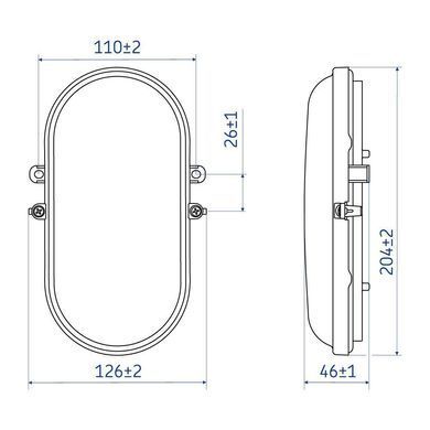 Світильник LED Violux ДББ ELIPSE UA 12W 6000K IP44