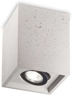 Точечный накладной светильник Ideal lux Oak PL1 Square Cemento (150475)