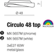 Люстра сучасна стельова Azzardo Circulo 48 Top MX5657M-WH (AZ0983)