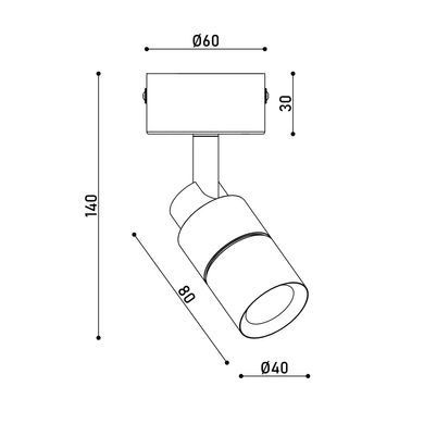 Спот KLOODI KD-02 5W 3K BK