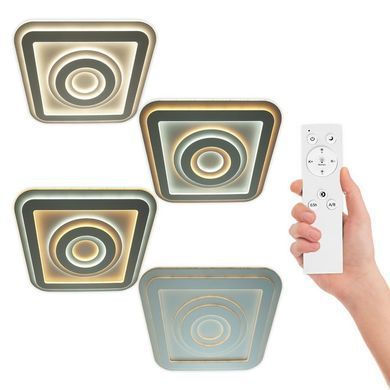 Світильник LED smart Violux KOLIZEY+пульт 150W 3000-6000K IP20 квадрат 220455