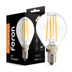 Декоративна лампа Feron 25578 Filament, P45 4W 2700K E14, 300°