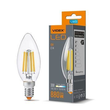 Декоративная лампа Videx 25793 NeoClassic Series VL-C37F-06143, C37 6W 3000K E14, 360&deg;