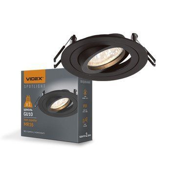 Точечный врезной светильник Videx SPF08R MR16/GU10 IP20 VL-SPF08R-B