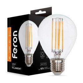 Декоративна лампа Feron 25581 Filament, G45 4W 2700K E27, 300&deg;