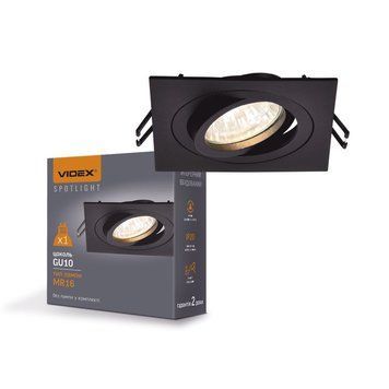 Точечный врезной светильник Videx SPF08S MR16/GU10 IP20 VL-SPF08S-B