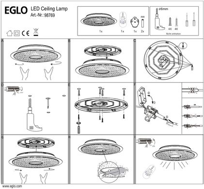 Стельовий світильник Eglo 98769 Lanciano-C