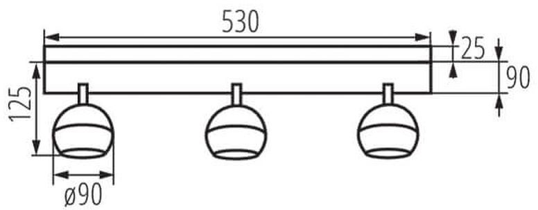 Спот з трьома лампами Kanlux GALOBA EL-3I W 33676