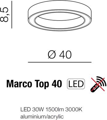 Стельовий світильник Azzardo MARCO TOP 40 3000K WH AZ5028