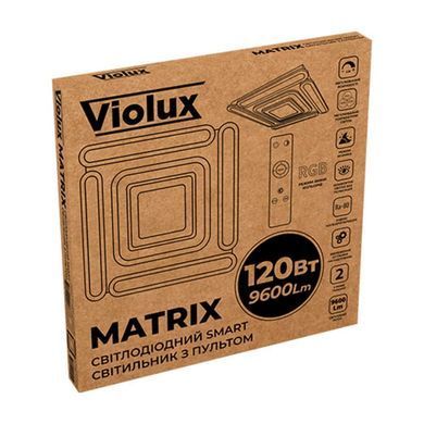 Світильник LED smart Violux MATRIX+пульт 120W 3000-6000K IP20 білий квадрат 220495