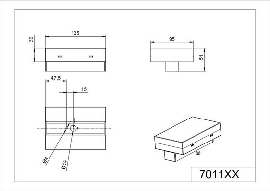 Елемент трекової системи ввід живлення Trio DUOline 701187