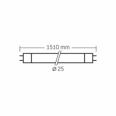 Светодиодная лампа Videx 27573 VLE-T8-24154, T8 24W 4000K G13, 330°