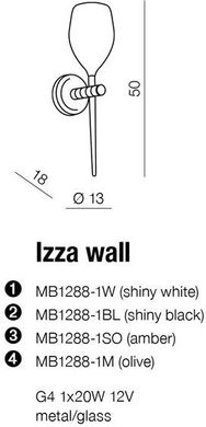 Бра декоративне Azzardo Izza Wall MB1288-1W (AZ0099)