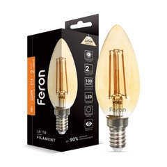 Декоративна лампа Feron 1519 Filament LB-158, С37 6W 2200K E14, 300°