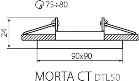 Хрустальный точечный светильник Kanlux MORTA CT-DTL50-SR (26718)