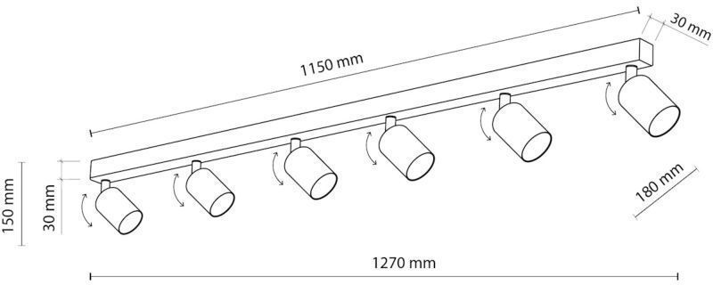 Потолочный светильник TK LIGHTING 6183 TOP
