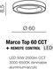 Стельовий світильник Azzardo MARCO TOP 60 CCT WH + REMOTE CONTROL AZ5031