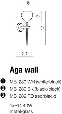 Бра декоративне Azzardo Aga Wall MB1289-RD (AZ1075)