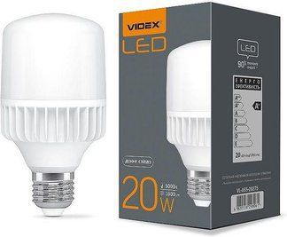 Светодиодная лампа Videx 25086 VL-A65-20275, A65 20W 5000K E27, 200&deg;
