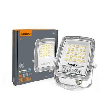 LED прожектор VIDEX F5 20W 3000-5000-6500K 230V білий (VL-F5-020CW) арт. 29252