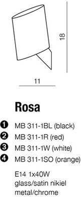 Настінний світильник Azzardo Rosa MB311-1SO (AZ0142)