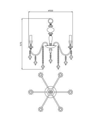 Люстра Edlin PL2417-6 Vanessa