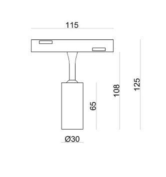 Магнітний трековий світильник ALUMLED 3W 40&deg; CREE1304 240LM 3000К/4000К (ALMG-M03-1 BK)