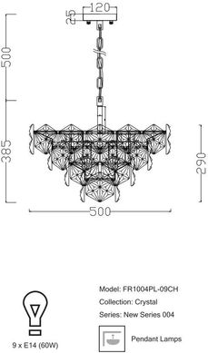 Кришталева люстра Freya FR1004PL-09CH