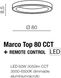 Потолочный светильник Azzardo MARCO TOP 80 CCT GO + REMOTE CONTROL AZ5036
