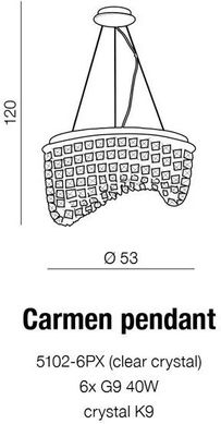 Кришталева люстра Azzardo Carmen Wall 5102-6PX Pendant (AZ1284)