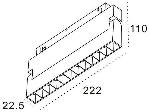 Магнітний трековий світильник ALUMLED 12W 120&deg; Osram3030 960LM 3000К/4000К (ALMG-S102 12W BK)