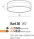 Вуличний стельовий світильник Azzardo AZ4258 KARI 30 MATT BLACK