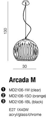 Люстра-підвіс Azzardo Arcada M MD2106-1BL (AZ0363)