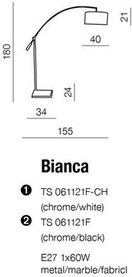 Торшер декоративный Azzardo Bianca TS06112F-CH (AZ0005)