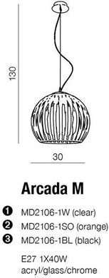 Люстра-подвес Azzardo Arcada M MD2106-1SO (AZ0482)