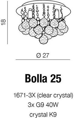 Хрустальная люстра Azzardo Bolla 25 1671-3X (AZ1285)