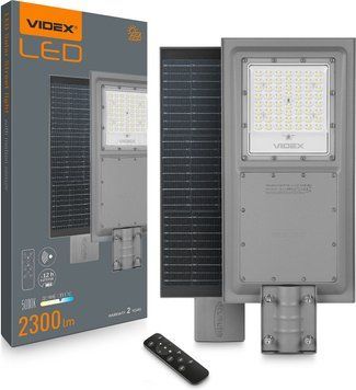 Світильник вуличний на соняній батареї VIDEX 64W 5000K VL-SLSO-082-S