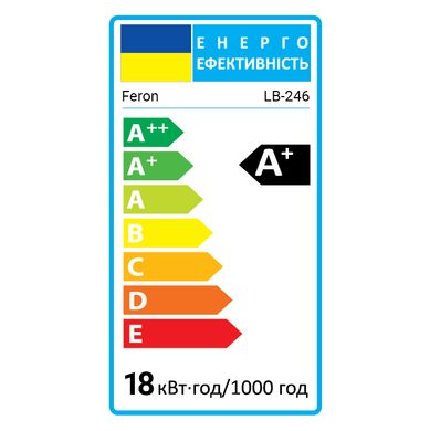 Світлодіодна лампа Feron 32432 Т8 18W 4000K G13 LB-246, двостороннє підключення, 120 град.