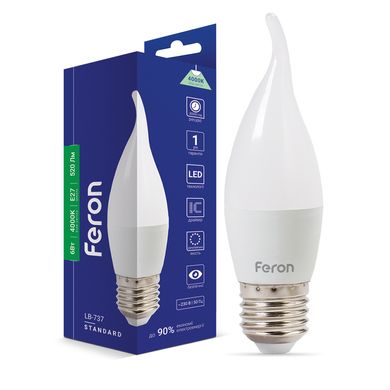 Світлодіодна лампа Feron 25722 CF37 6W 4000K E27 Standard, 220 град.