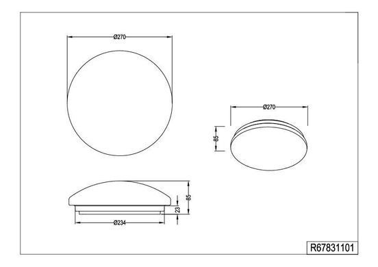 Потолочный светильник Trio Pollux R67831101