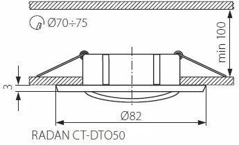 Точковий врізний світильник Kanlux Radan CT-DTO50 (07360)