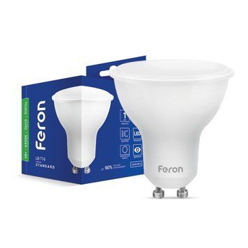 Светодиодная лампа Feron 1873 LB-716, MR-тип 6W 6500К GU10, 120&deg;